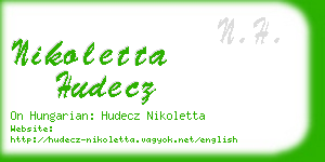 nikoletta hudecz business card